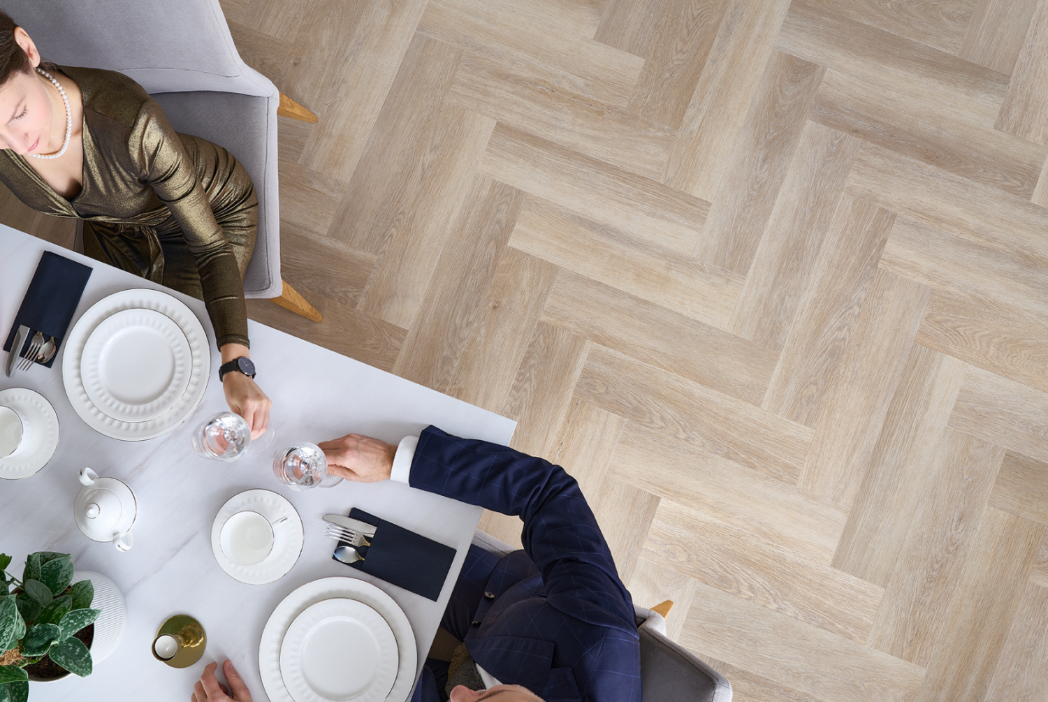 Panel winylowy Arbiton Amaron Herringbone Dąb Stamford 5mm