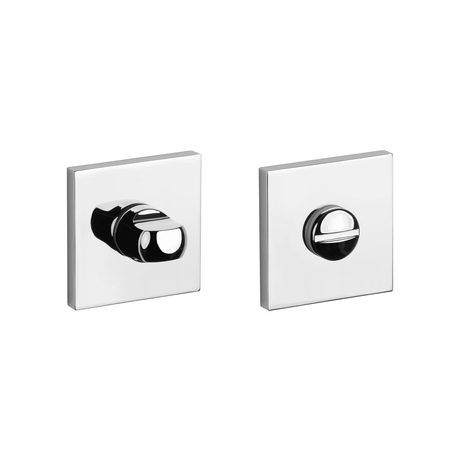 Rozeta Aprile kwadratowa Q Slim 7 mm WC 4x4, chrom polerowany