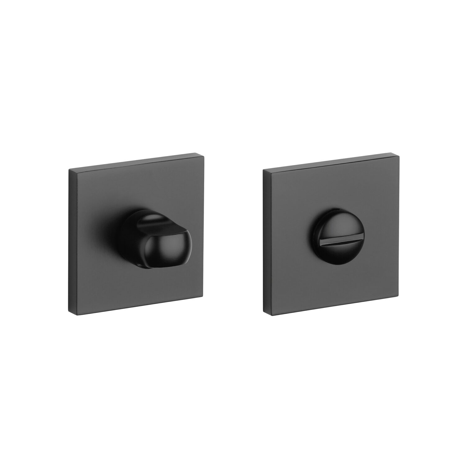 Rozeta Aprile kwadratowa Q Slim 7 mm WC 4x4, czarny matowy