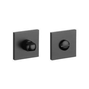 Rozeta Aprile kwadratowa Q Slim 7 mm WC 4x4, czarny matowy