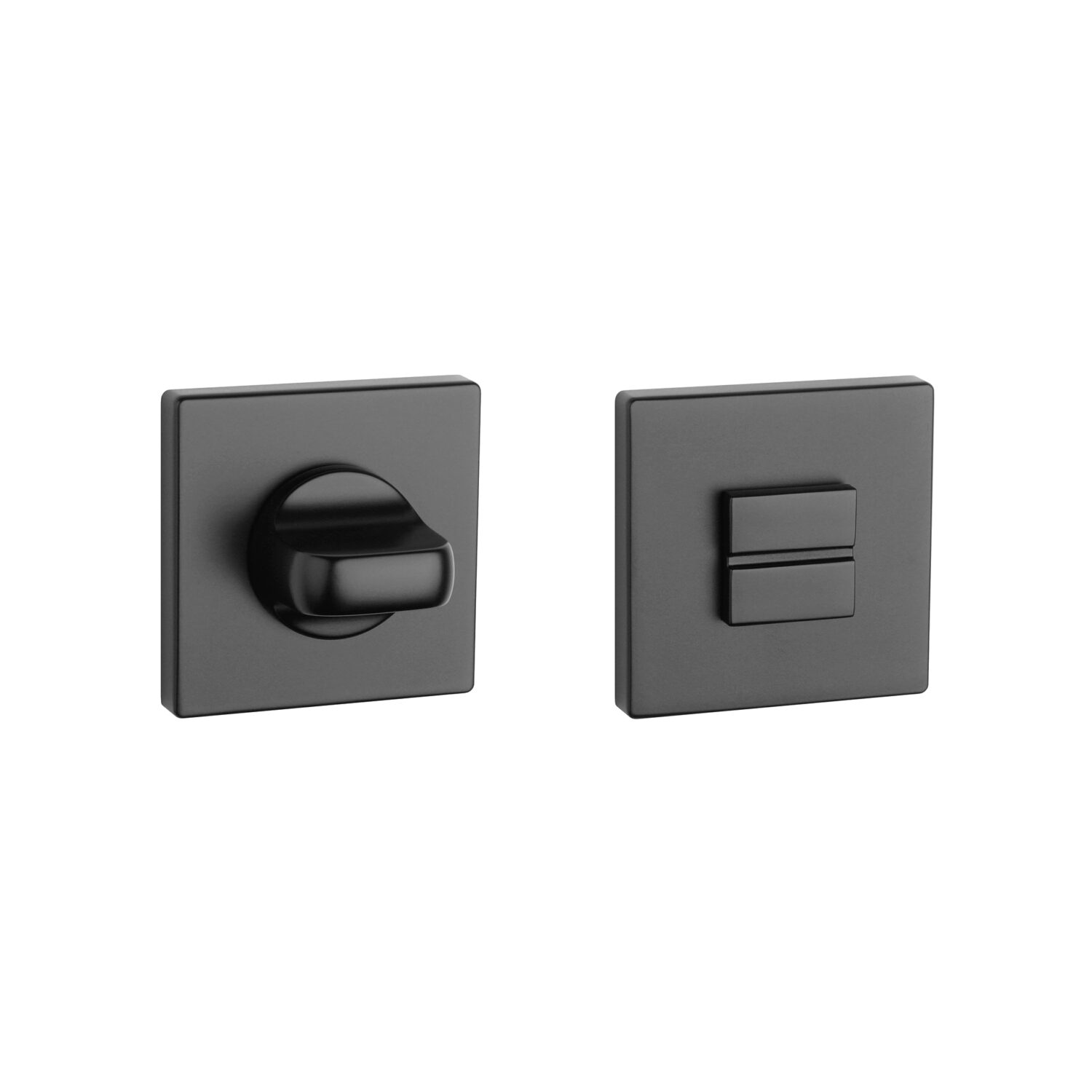 Rozeta Aprile kwadratowa Q Slim 7 mm WC 4x4 do 60 mm, czarny matowy