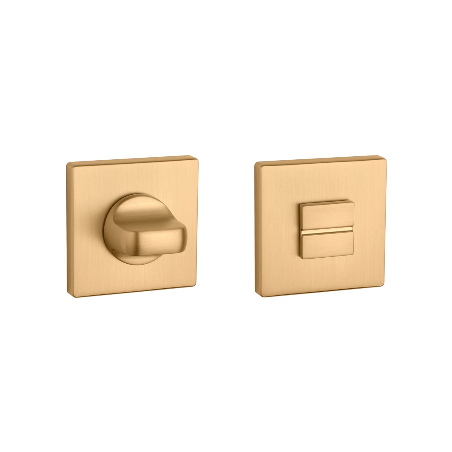 Rozeta Aprile kwadratowa Q Slim 7 mm WC 4x4 do 60 mm, złoty matowy