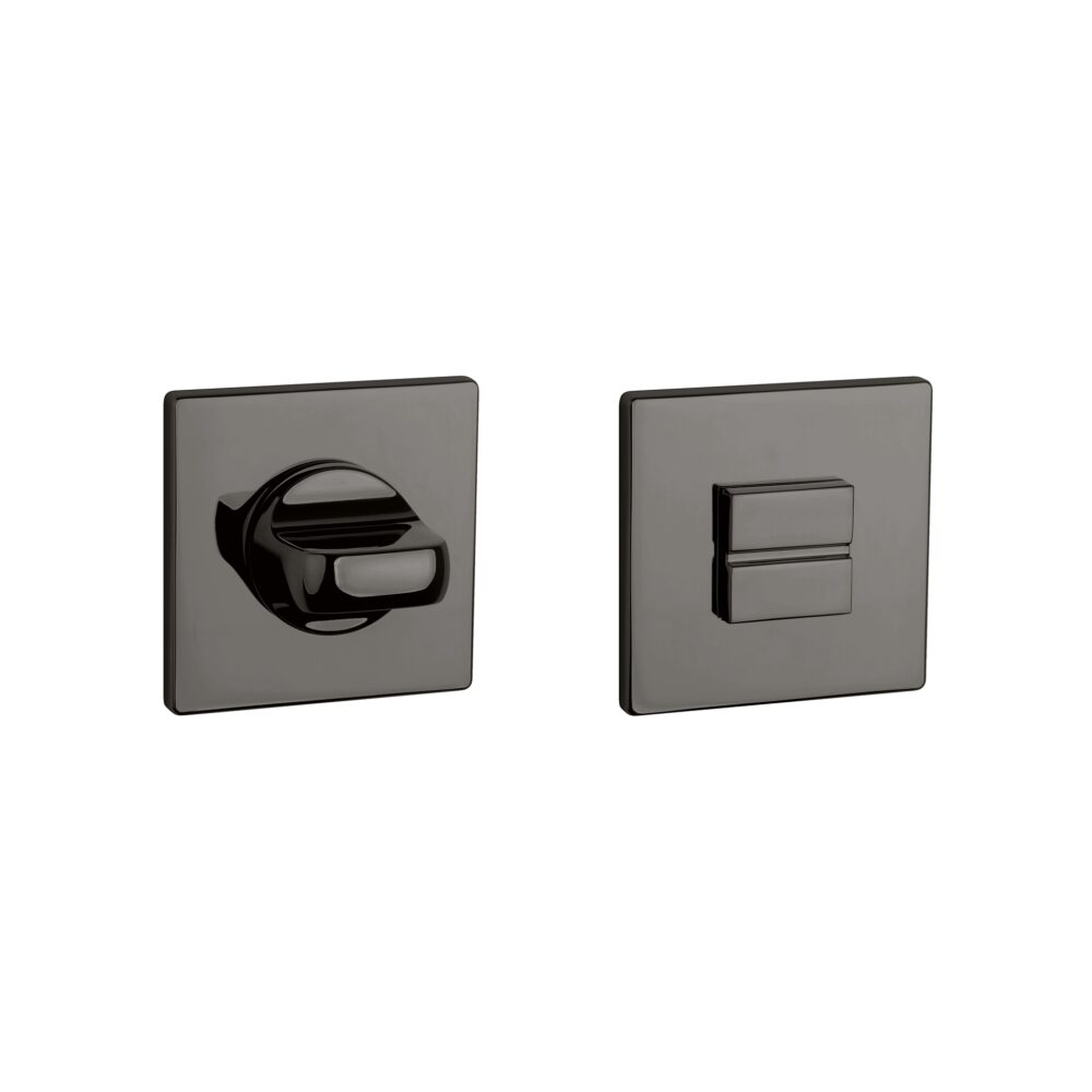 Rozeta Aprile kwadratowa Q Super Slim 5 mm WC 4x4 do 60 mm, antracyt polerowany pvd