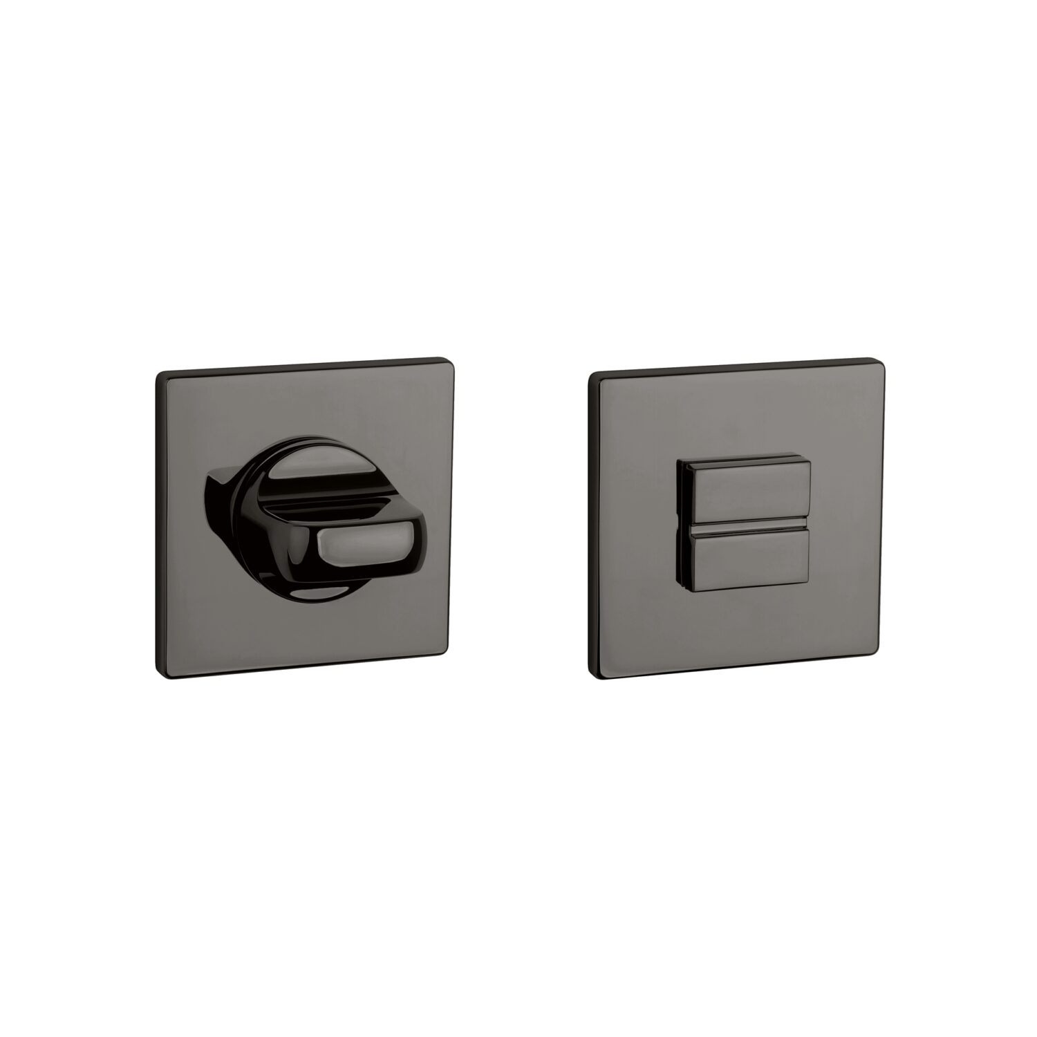 Rozeta Aprile kwadratowa Q Super Slim 5 mm WC 4x4 do 60 mm, antracyt polerowany pvd