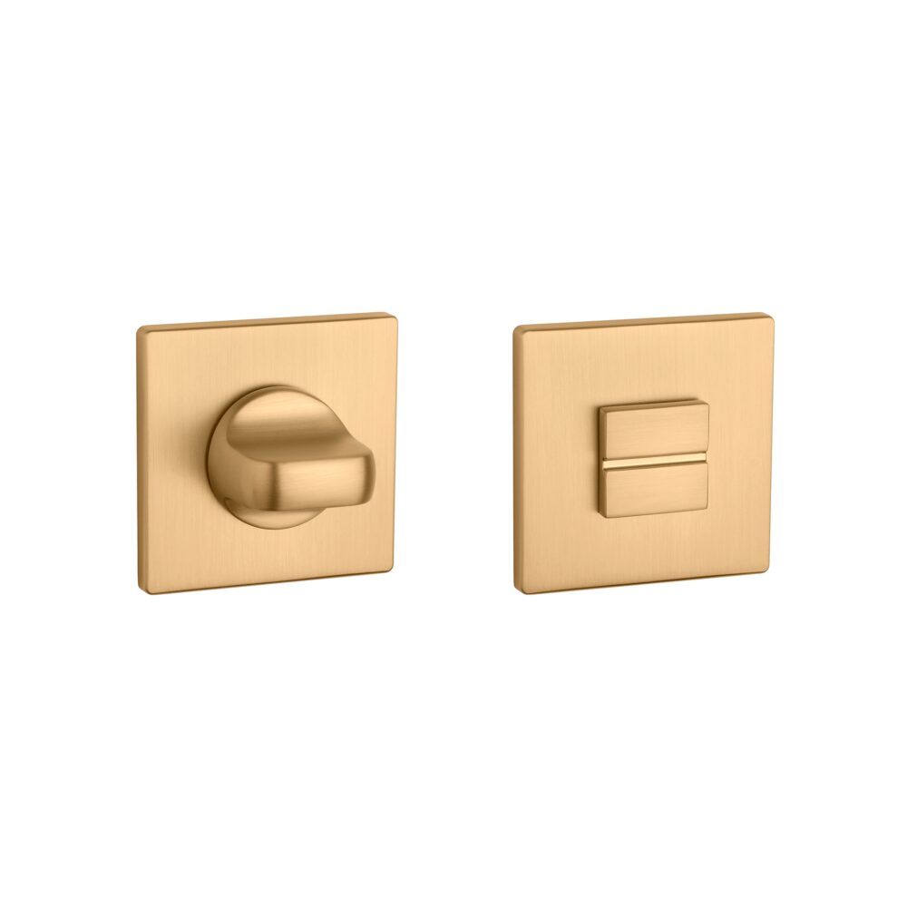 Rozeta Aprile kwadratowa Q Super Slim 5 mm WC 4x4 do 60 mm, złoty matowy