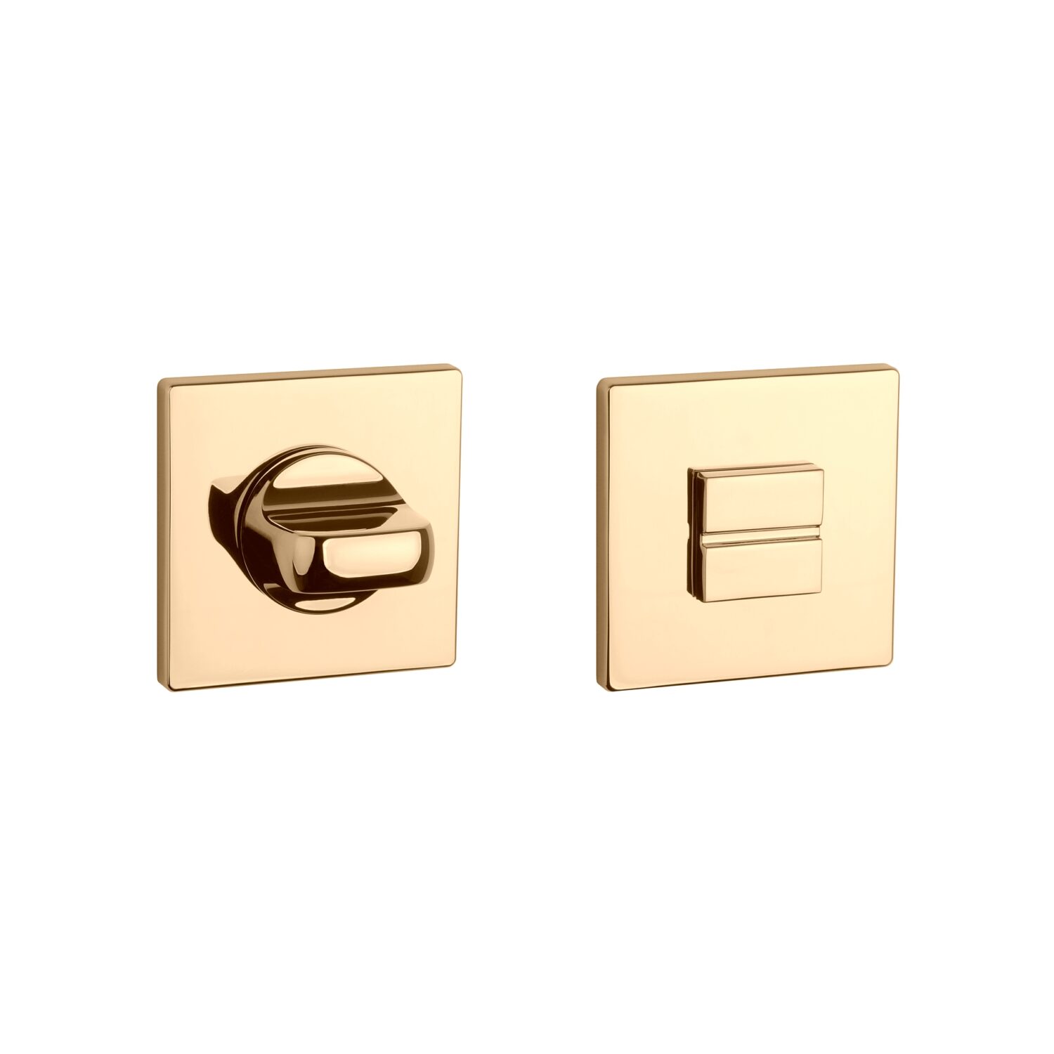 Rozeta Aprile kwadratowa Q Super Slim 5 mm WC 4x4 do 60 mm, złoty polerowany