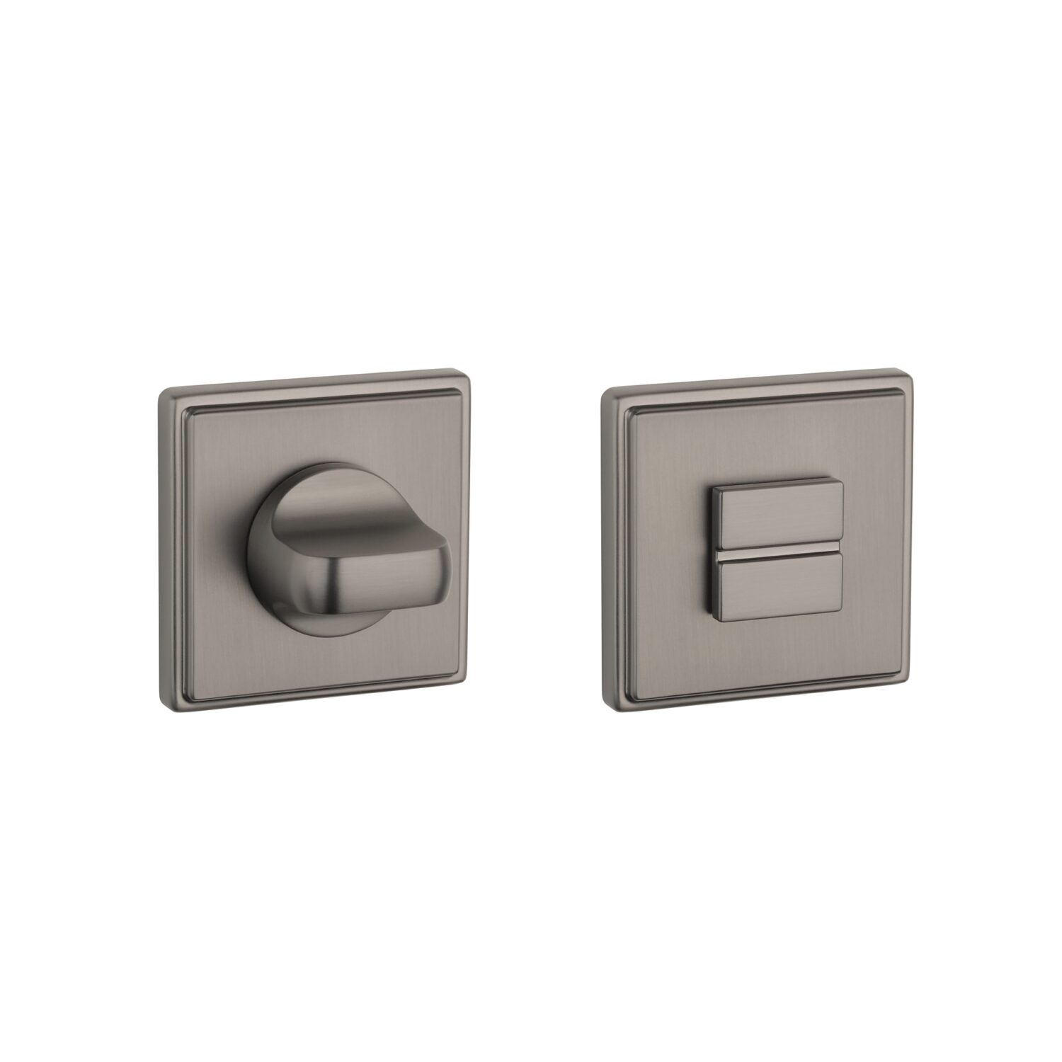 Rozeta Aprile kwadratowa Square Grooved QG 7 mm WC 4x4 do 42 mm, grafit