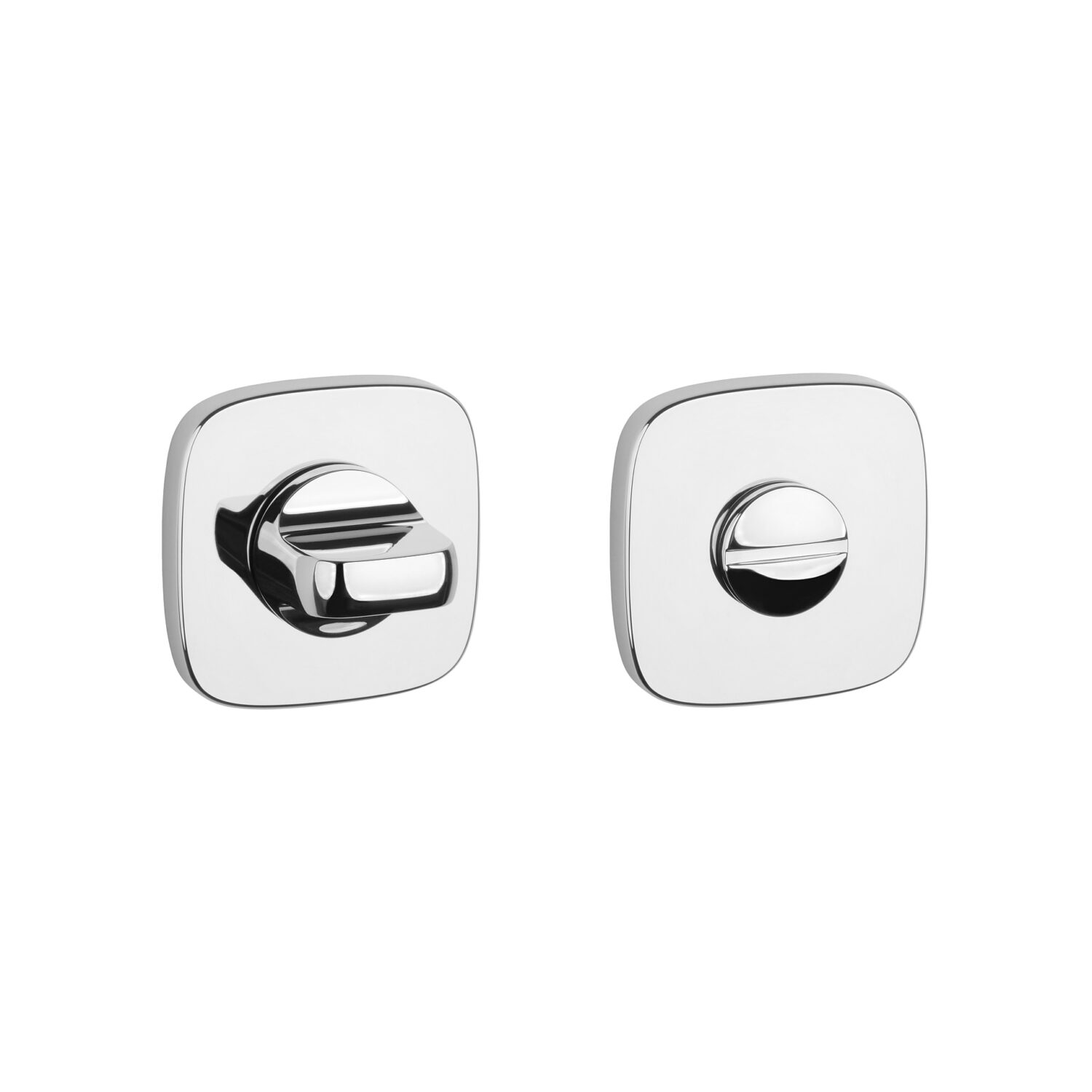 Rozeta Aprile kwadratowo okrągła QR 7 mm WC 4x4 do 60 mm, chrom polerowany