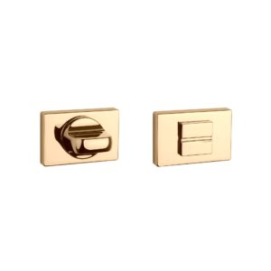Rozeta Aprile prostokątna RT Slim 7 mm WC 4x4 do 42 mm, złoty polerowany