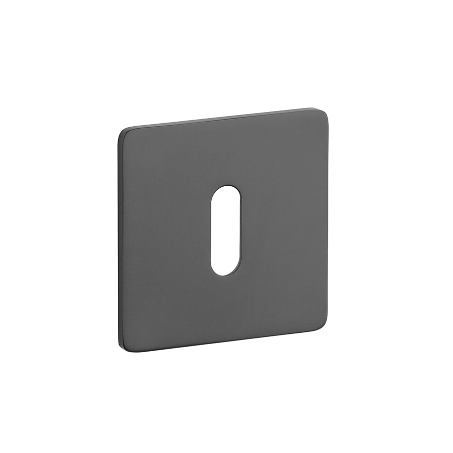 Rozeta Sterk kwadratowa Q Ultra Slim 3 mm klucz, czarny matowy