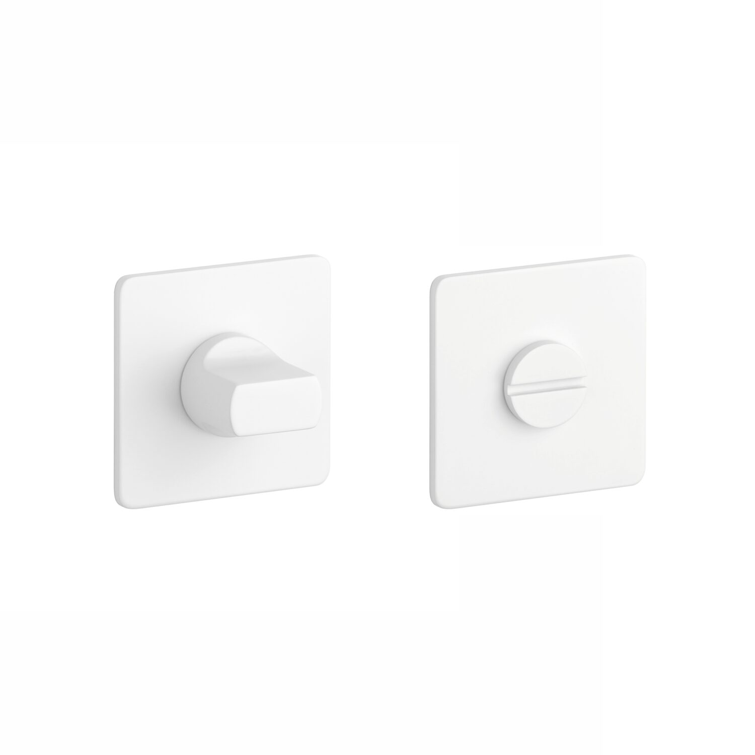 Rozeta Sterk kwadratowa Q Ultra Slim 3 mm WC 4x4 do 42 mm, biały matowy