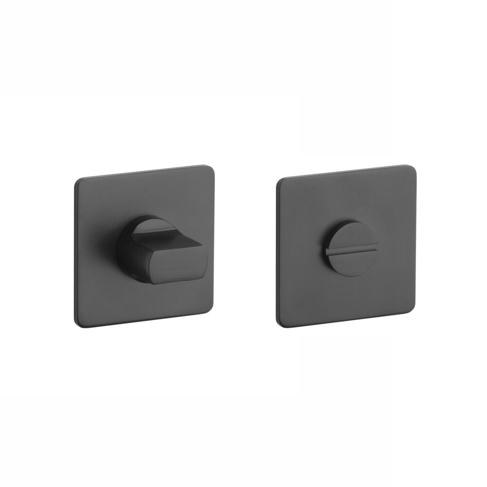 Rozeta Sterk kwadratowa Q Ultra Slim 3 mm WC 4x4 do 60 mm, czarny matowy