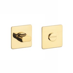 Rozeta Sterk kwadratowa Q Ultra Slim 3 mm WC 4x4, złoty polerowany pvd