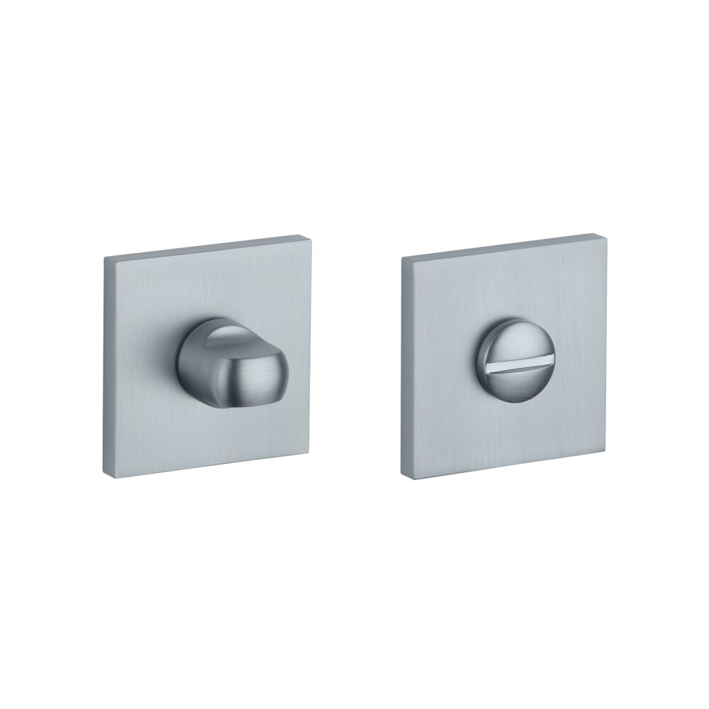 Rozeta Stile kwadratowa Q Slim 7 mm WC 4x4, chrom satynowy
