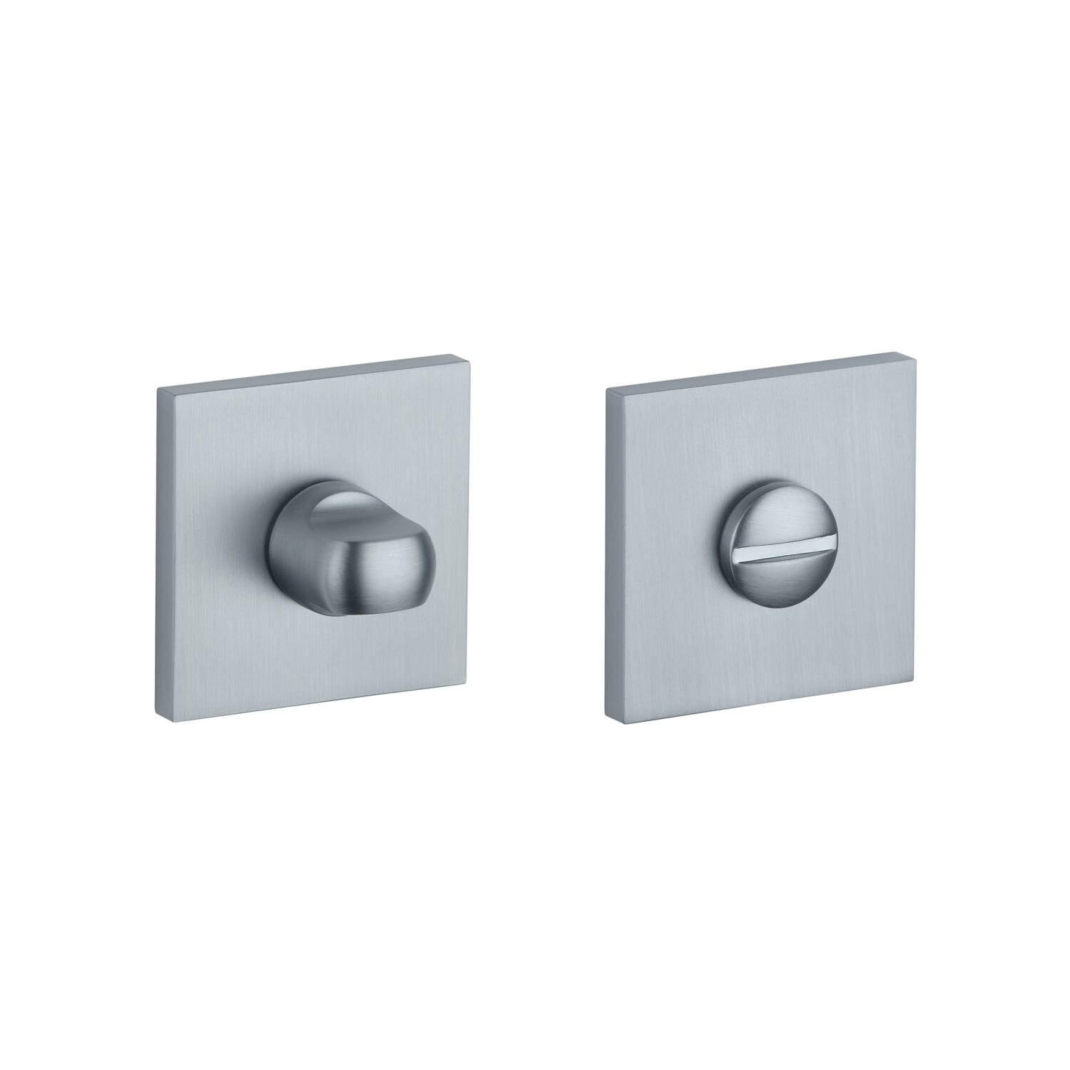Rozeta Stile kwadratowa Q Slim 7 mm WC 4x4, chrom satynowy