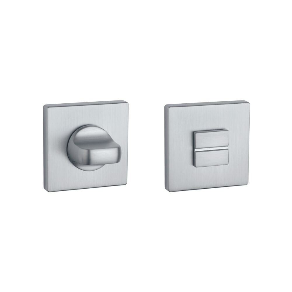 Rozeta Stile kwadratowa Q Slim 7 mm WC 4x4, chrom satynowy