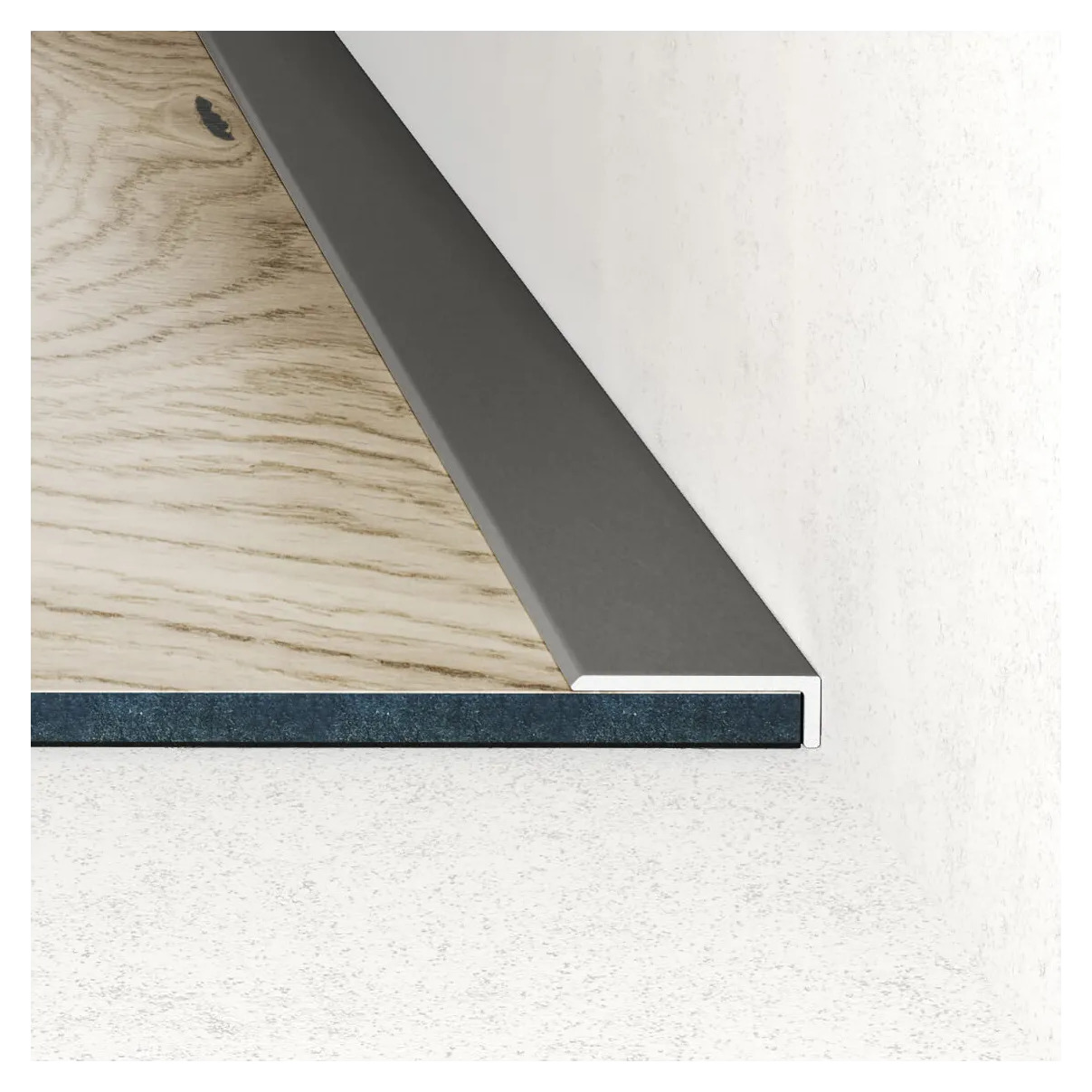 Listwa zakończeniowa do LVT 20 × 5,8 mm Effector C33 - Inox gładki - 2,7 m