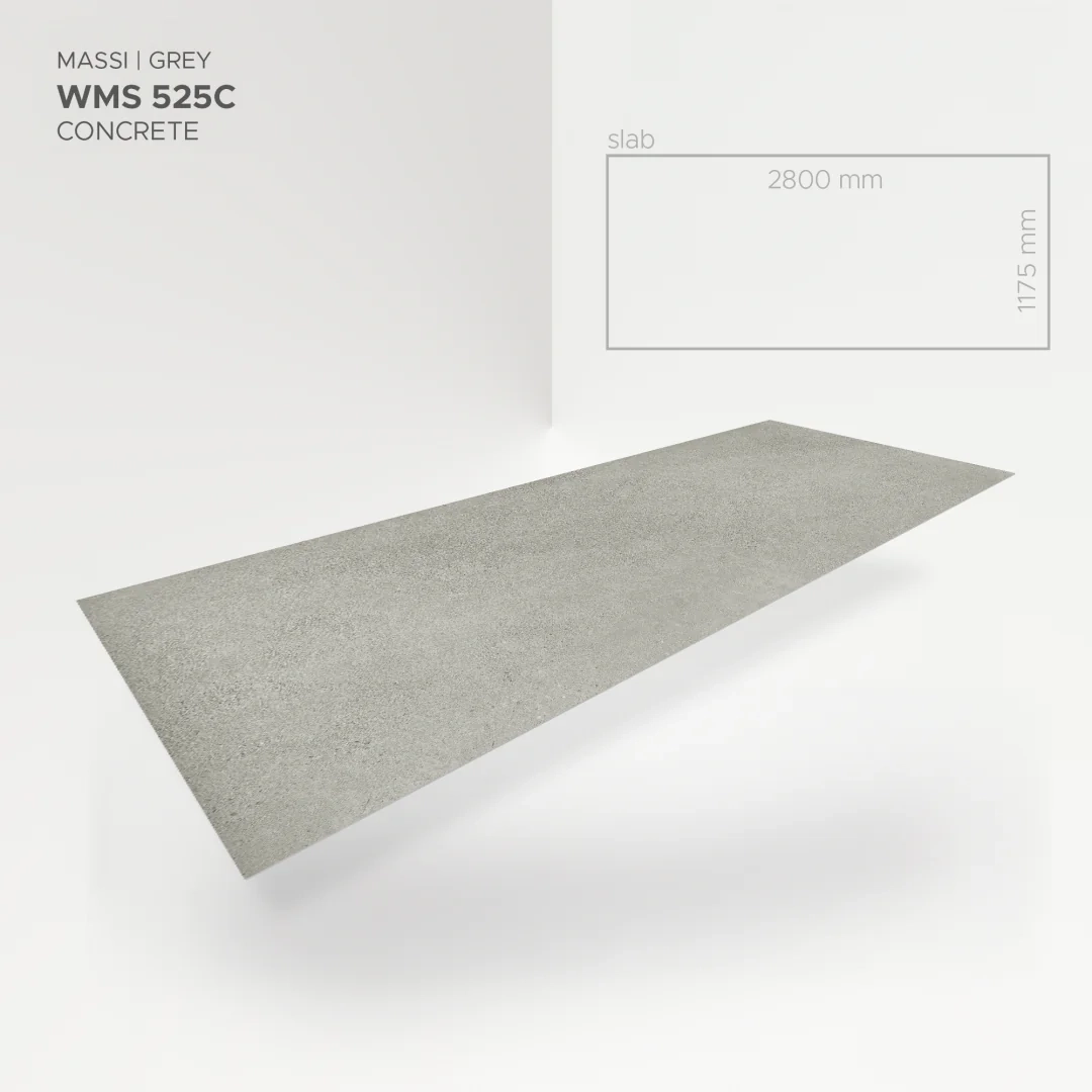 Płyta mineralna Modee Massi Grey – Concrete, 1175 × 2800 mm (WMS525C)