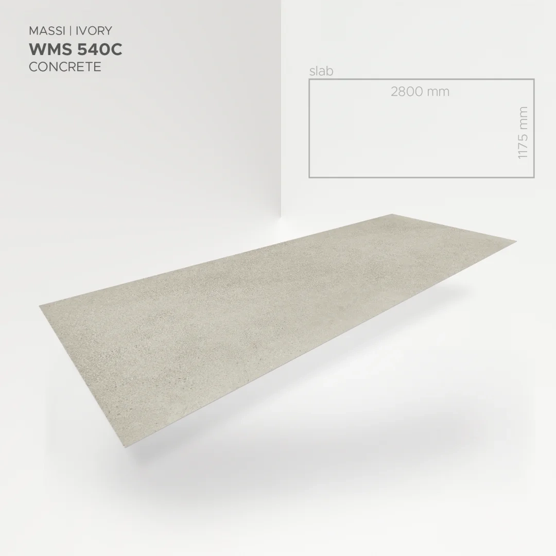 Płyta mineralna Modee Massi Ivory – Concrete, 1175 × 2800 mm (WMS540C)