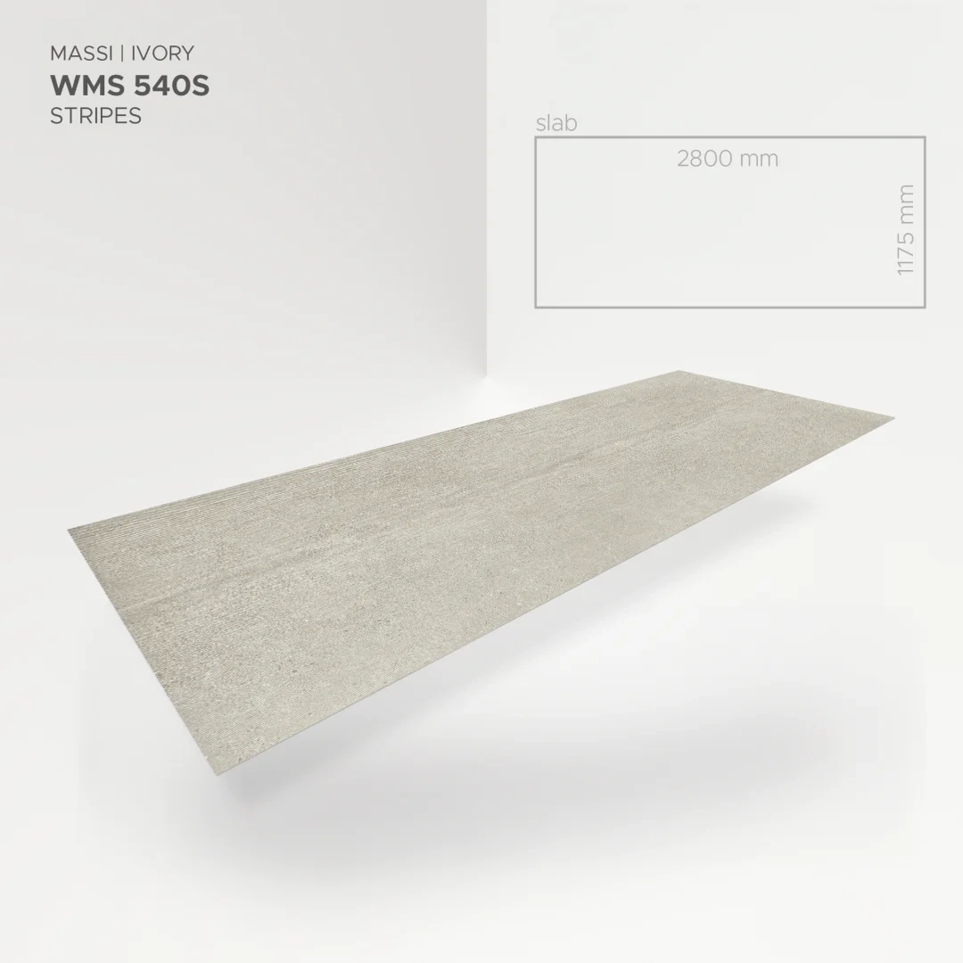 Płyta mineralna Modee Massi Ivory – Stripes, 1175 × 2800 mm (WMS540S)