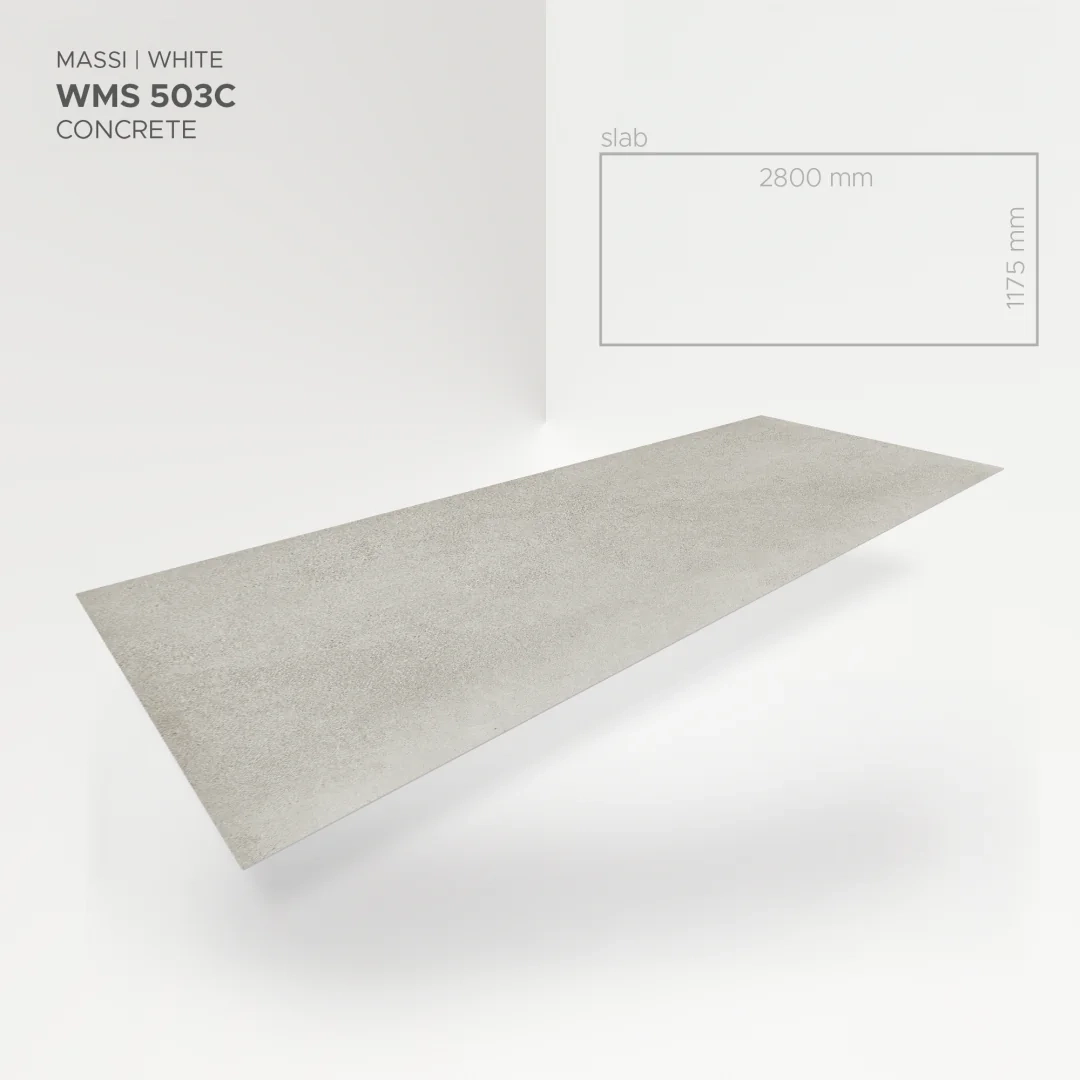 Płyta mineralna Modee Massi White – Concrete, 1175 × 2800 mm (WMS503C)
