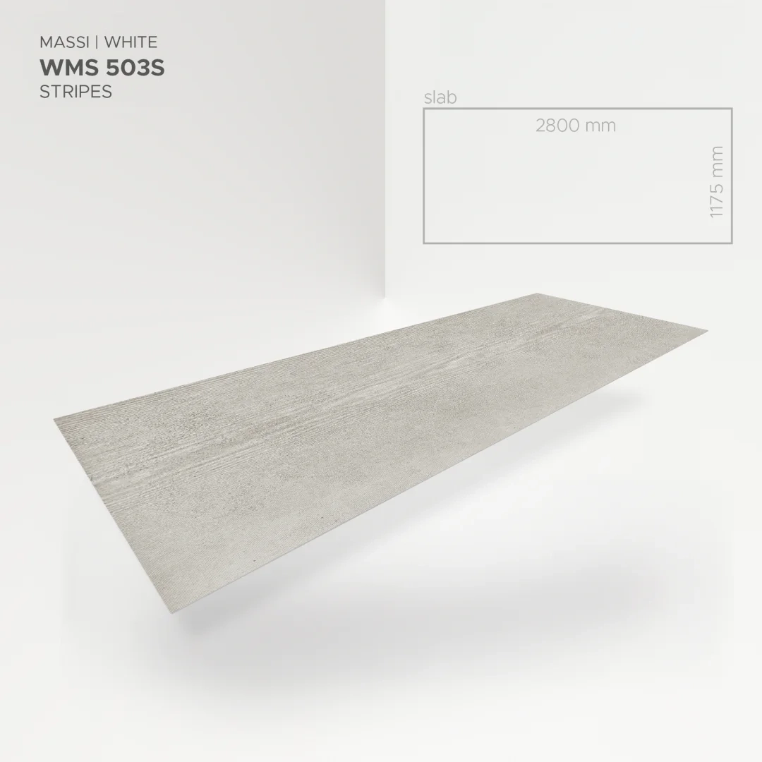 Płyta mineralna Modee Massi White – Stripes, 1175 × 2800 mm (WMS503S)