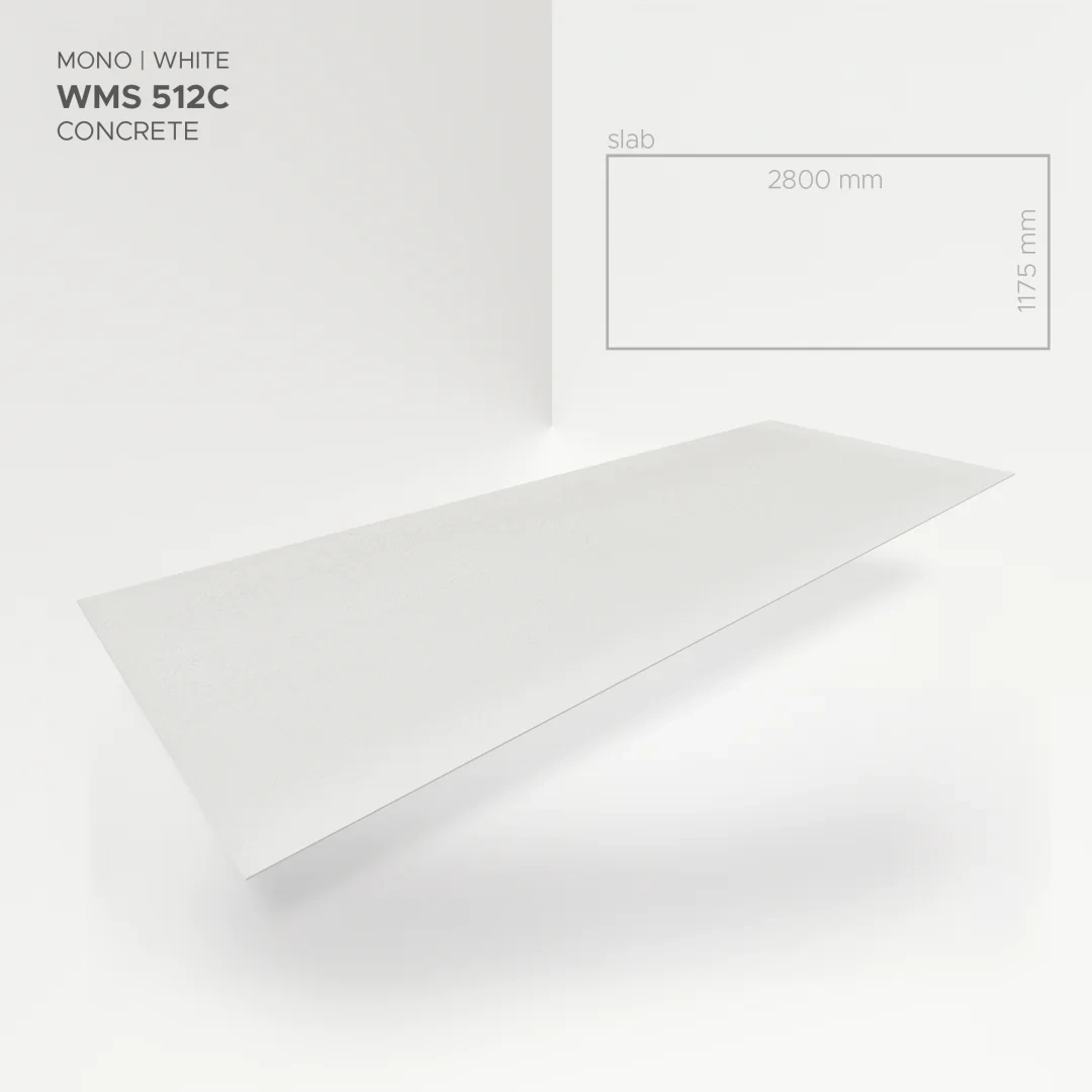 Płyta mineralna Modee Mono White – Concrete, 1175 × 2800 mm (WMS512C)