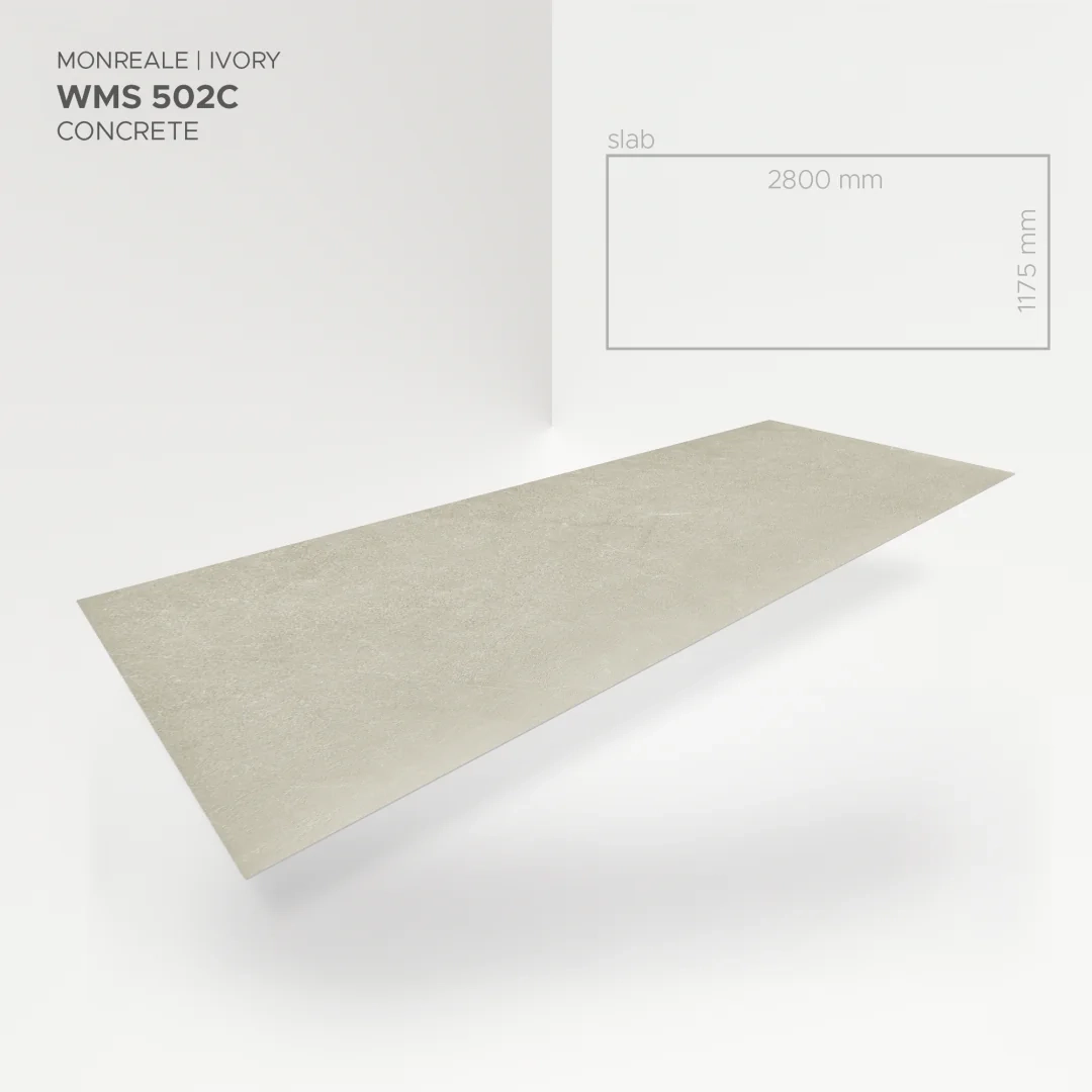 Płyta mineralna Modee Monreale Ivory – Concrete, 1175 × 2800 mm (WMS502C)