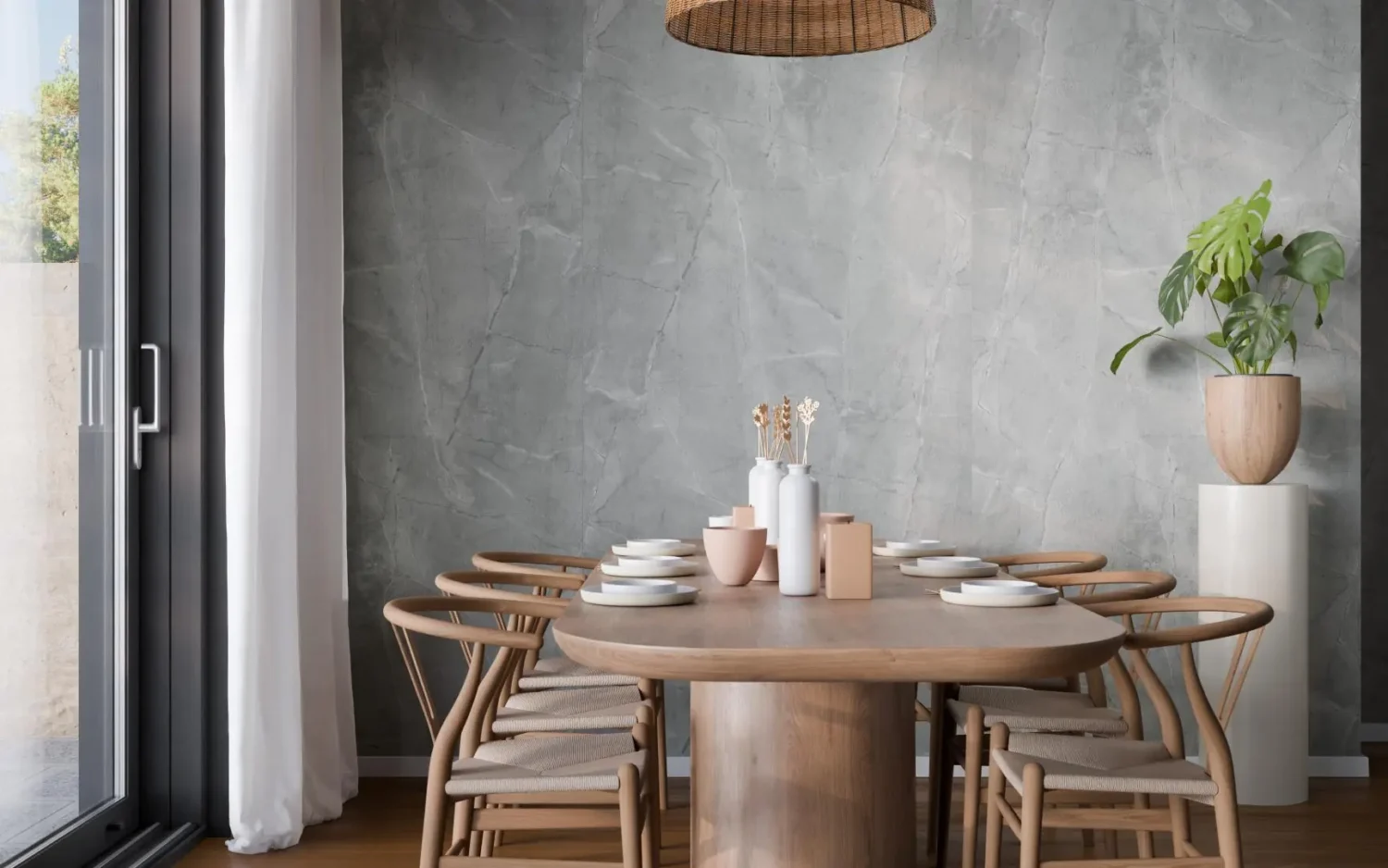 Płyta mineralna Modee Monza Grey – Concrete, 1175 × 2800 mm (WMS532C)