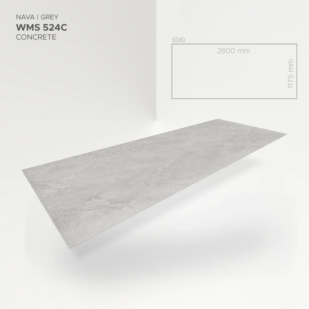 Płyta mineralna Modee Nava Grey – Concrete, 1175 × 2800 mm (WMS524C)