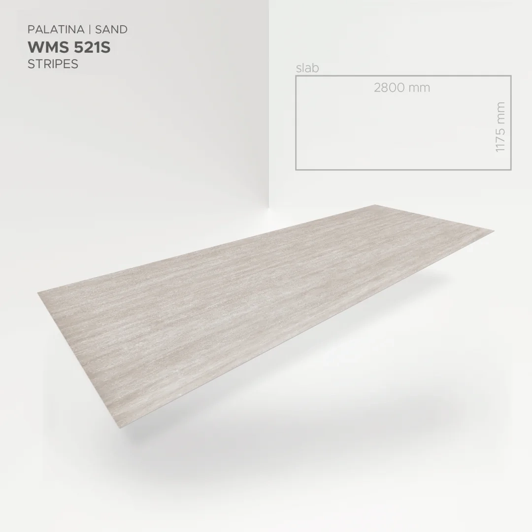 Płyta mineralna Modee Palatina Sand – Stripes, 1175 × 2800 mm (WMS521S)