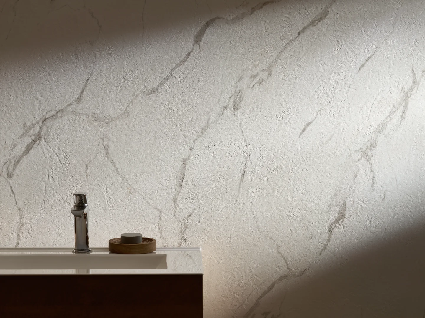 Płyta mineralna Modee Pietra Santa White – Concrete, 1175 × 2800 mm (WMS538C)