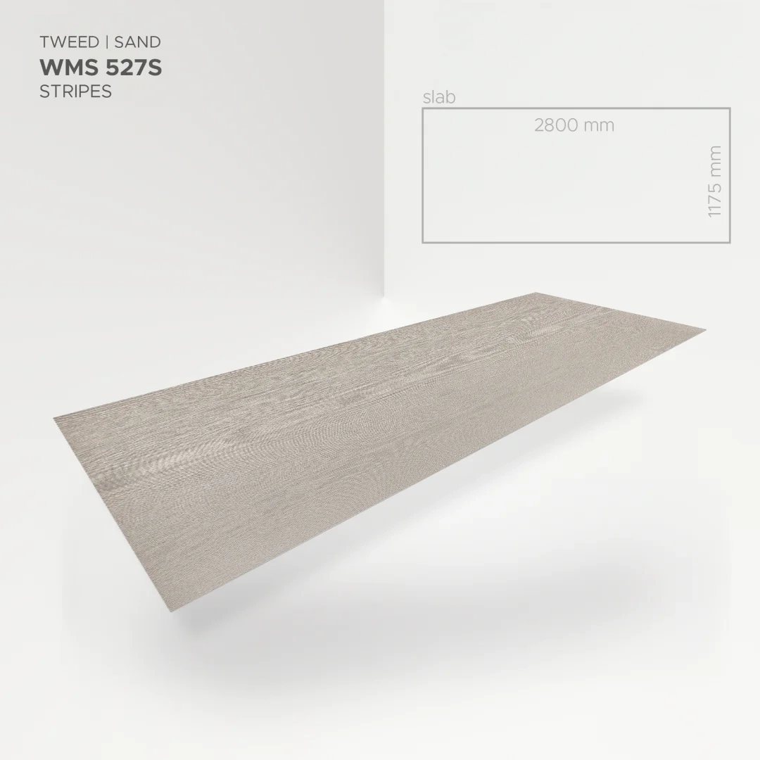 Płyta mineralna Modee Tweed Sand – Stripes, 1175 × 2800 mm (WMS527S)