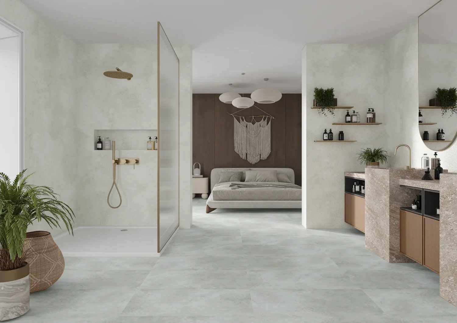 Płyta mineralna Modee Zenith Grey – Concrete, 1175 × 2800 mm (WMS504C)