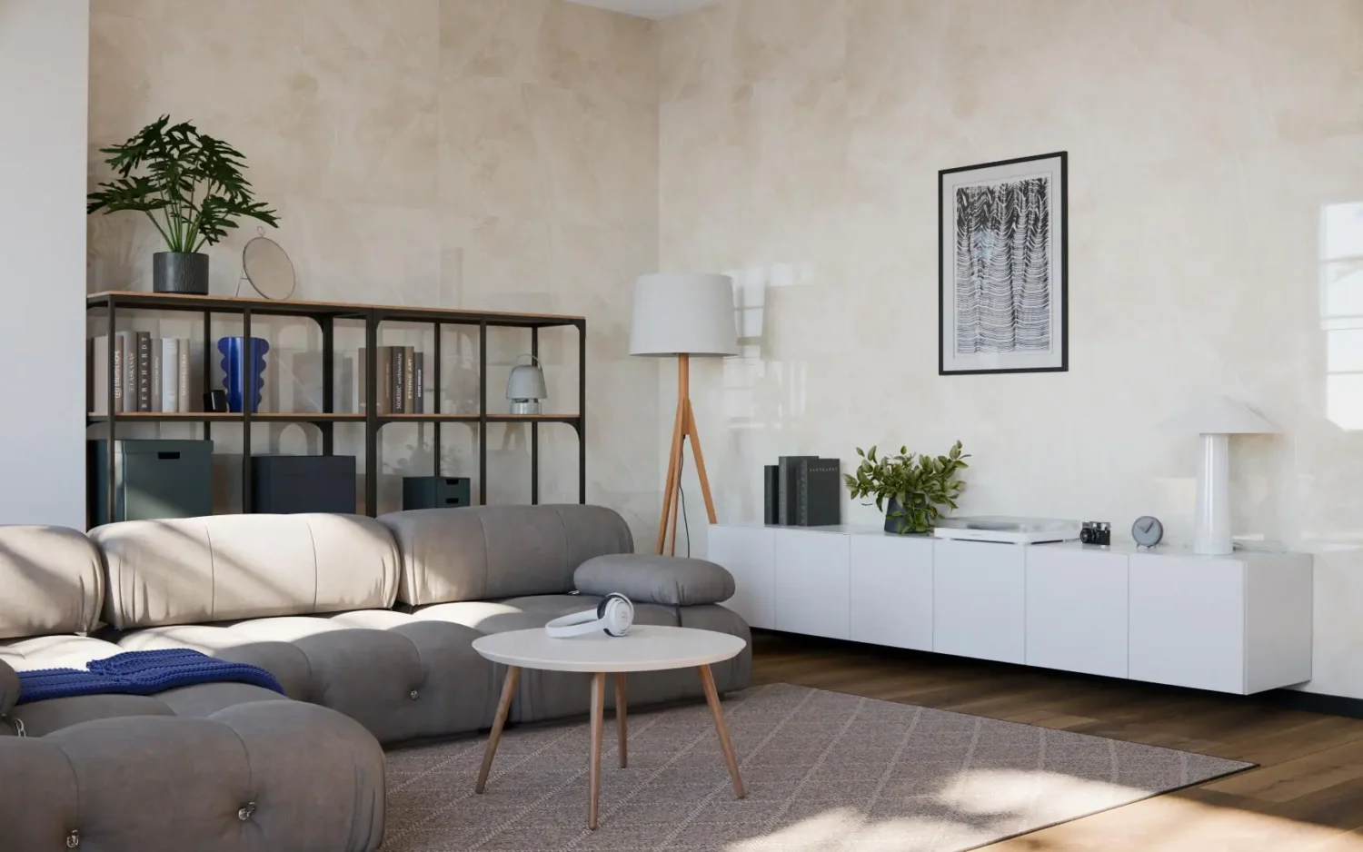 Płytka mineralna Modee Caldera – HIGH Gloss, 1200 × 600 mm (WMT548G)