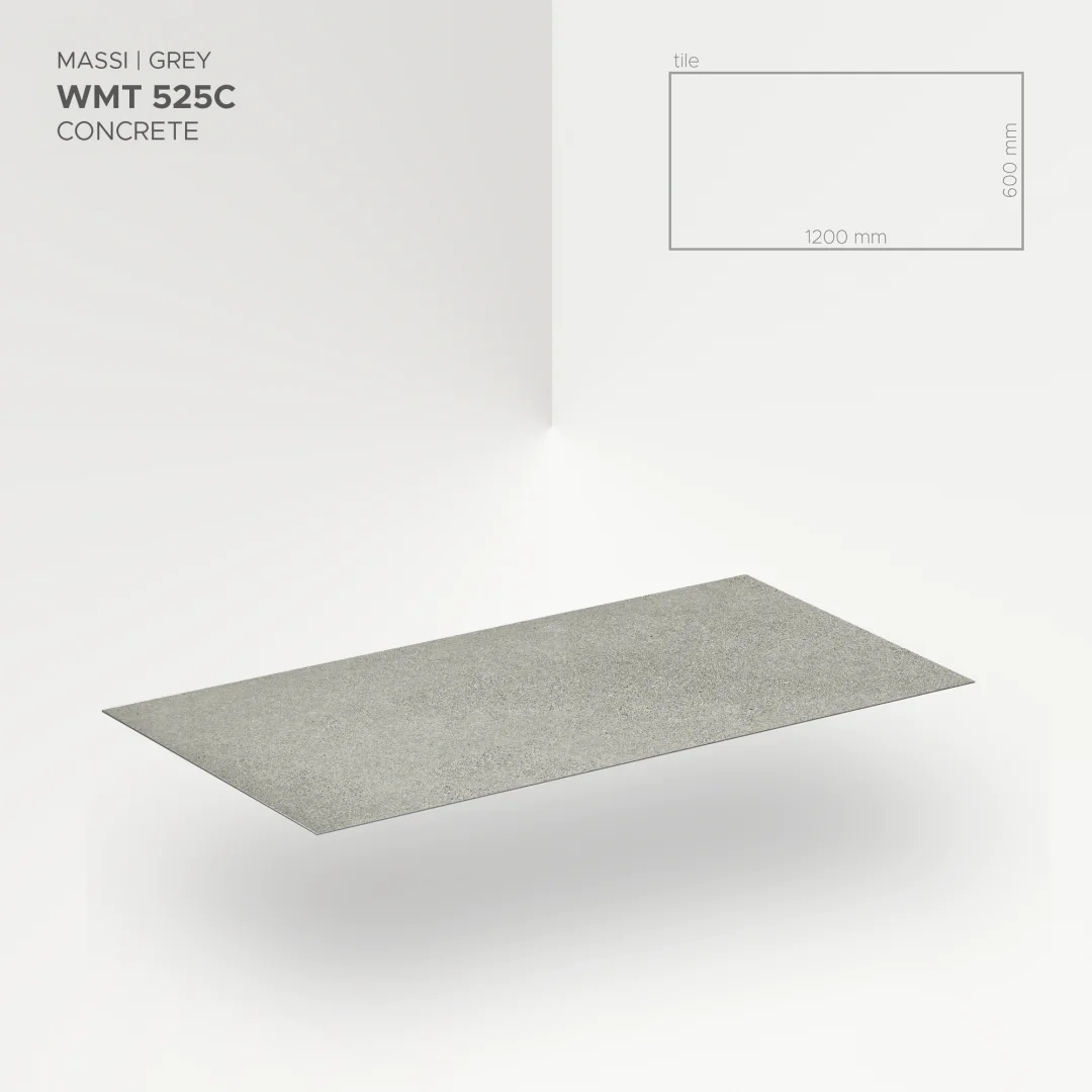 Płytka mineralna Modee Massi Grey – Concrete, 1200 × 600 mm (WMT525C)