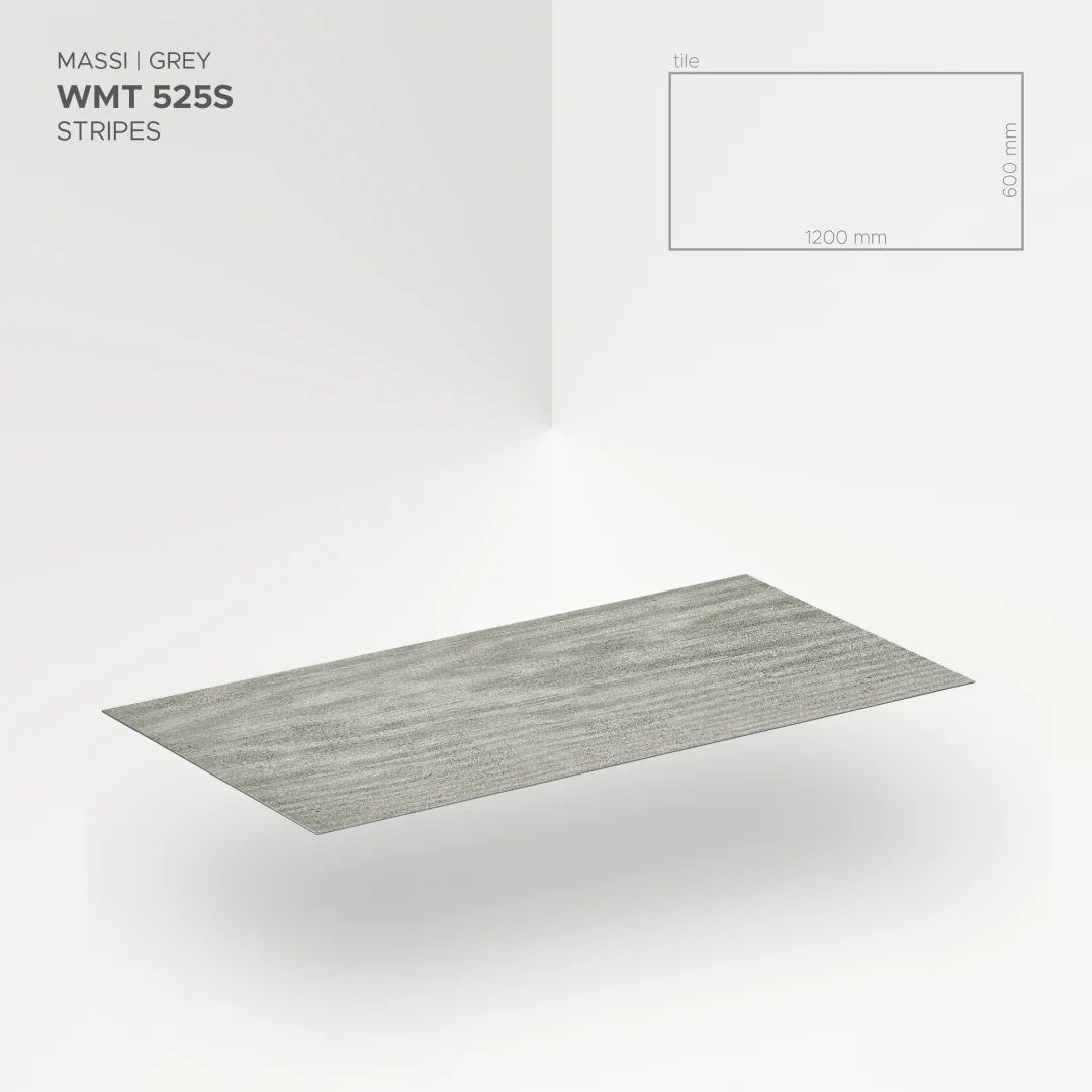 Płytka mineralna Modee Massi Grey – Stripes, 1200 × 600 mm (WMT525S)