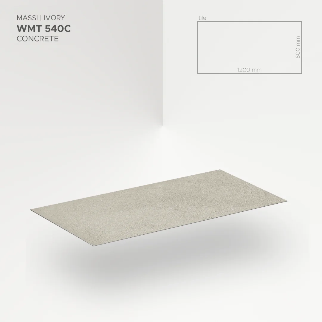 Płytka mineralna Modee Massi Ivory – Concrete, 1200 × 600 mm (WMT540C)