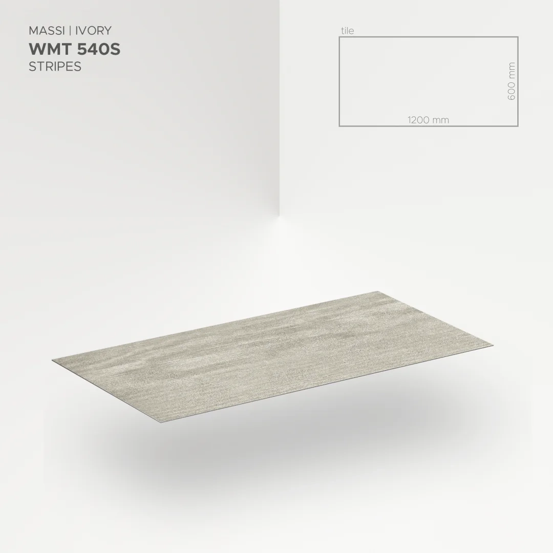 Płytka mineralna Modee Massi Ivory – Stripes, 1200 × 600 mm (WMT540S)