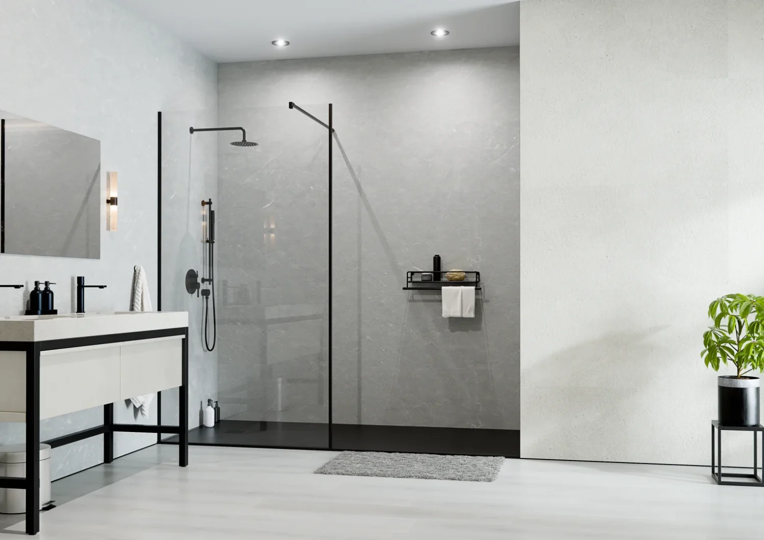 Płytka mineralna Modee Monreale Grey – Concrete, 1200 × 600 mm (WMT501C)