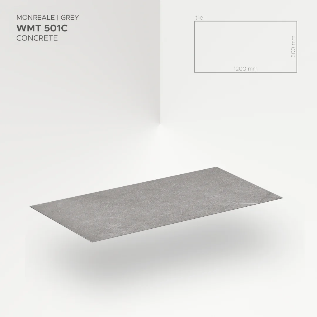 Płytka mineralna Modee Monreale Grey – Concrete, 1200 × 600 mm (WMT501C)