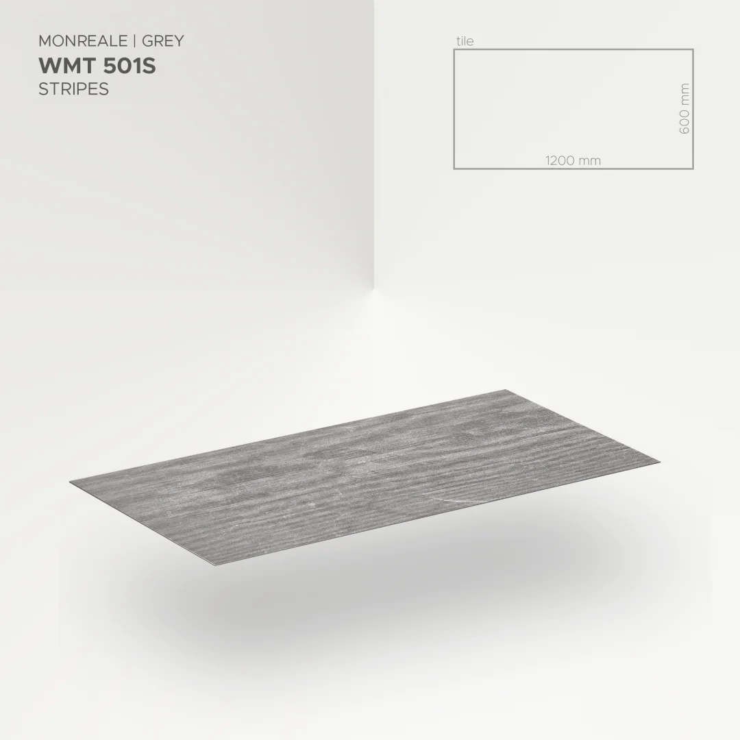 Płytka mineralna Modee Monreale Grey – Stripes, 1200 × 600 mm (WMT501S)