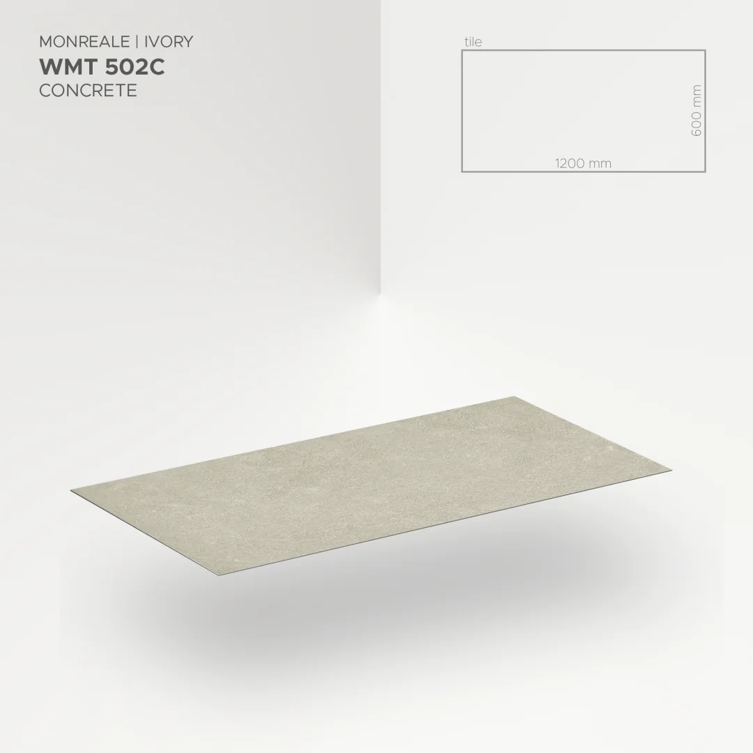Płytka mineralna Modee Monreale Ivory – Concrete, 1200 × 600 mm (WMT502C)