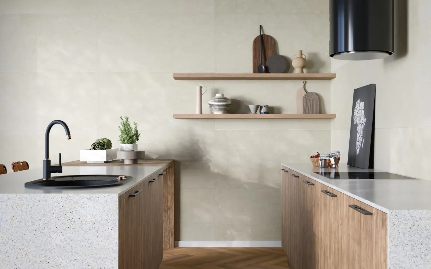 Płytka mineralna Modee Monreale Ivory – Stripes, 1200 × 600 mm (WMT502S)