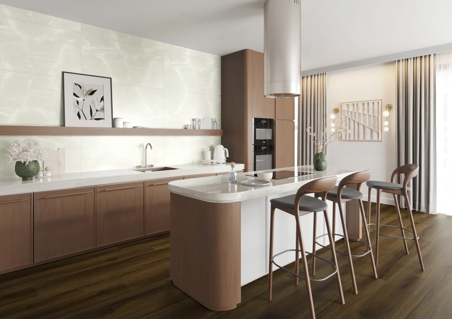 Płytka mineralna Modee Monza White – Concrete, 1200 × 600 mm (WMT520C)