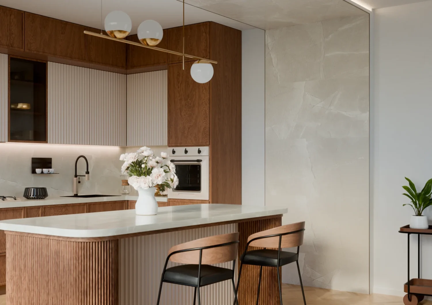 Płytka mineralna Modee Monza White – Concrete, 1200 × 600 mm (WMT520C)