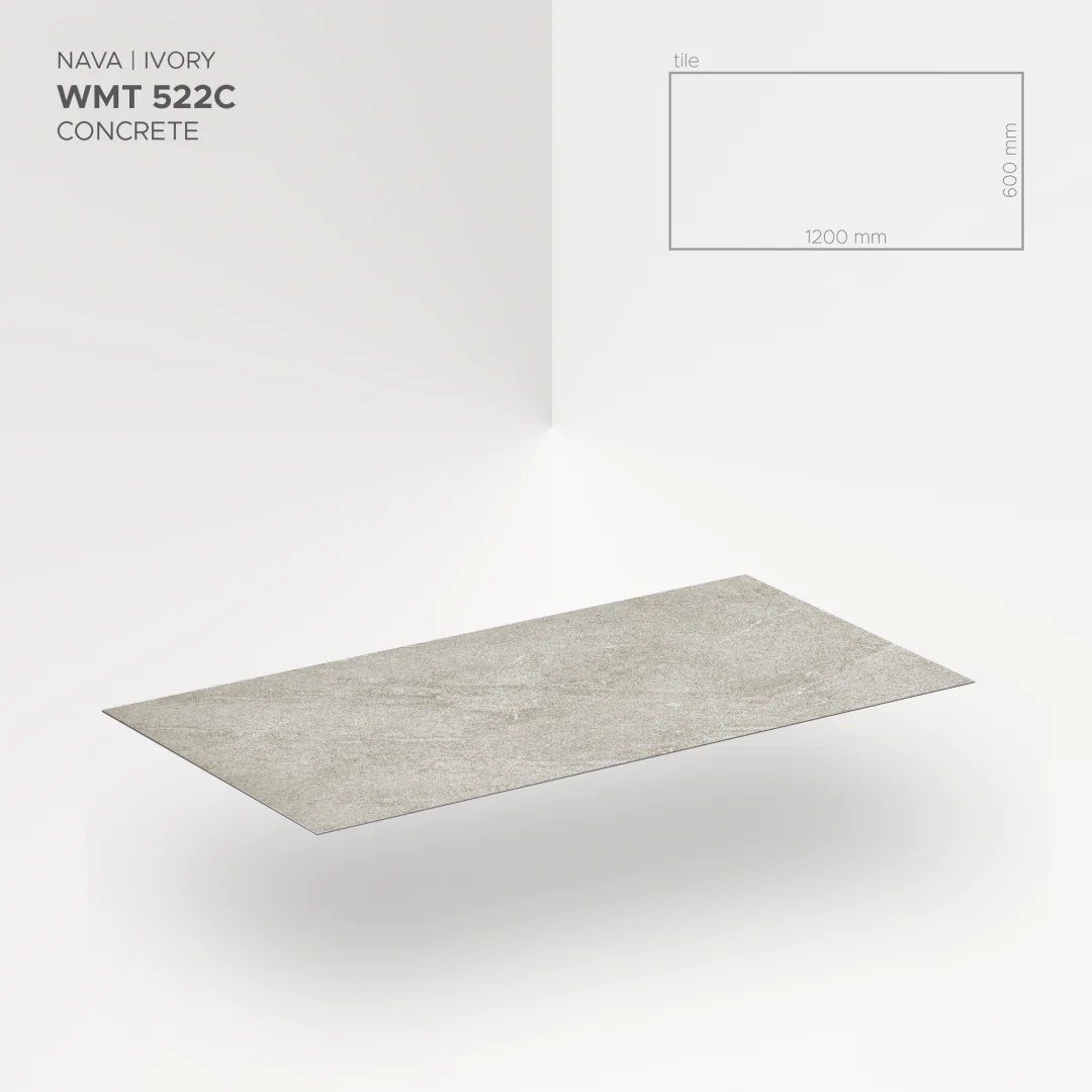 Płytka mineralna Modee Nava Ivory – Concrete, 1200 × 600 mm (WMT522C)