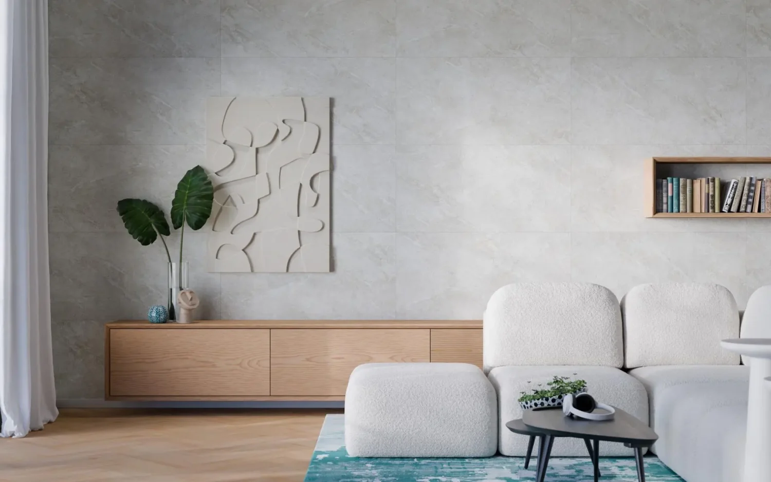 Płytka mineralna Modee Nava Sand – Concrete, 1200 × 600 mm (WMT523C)