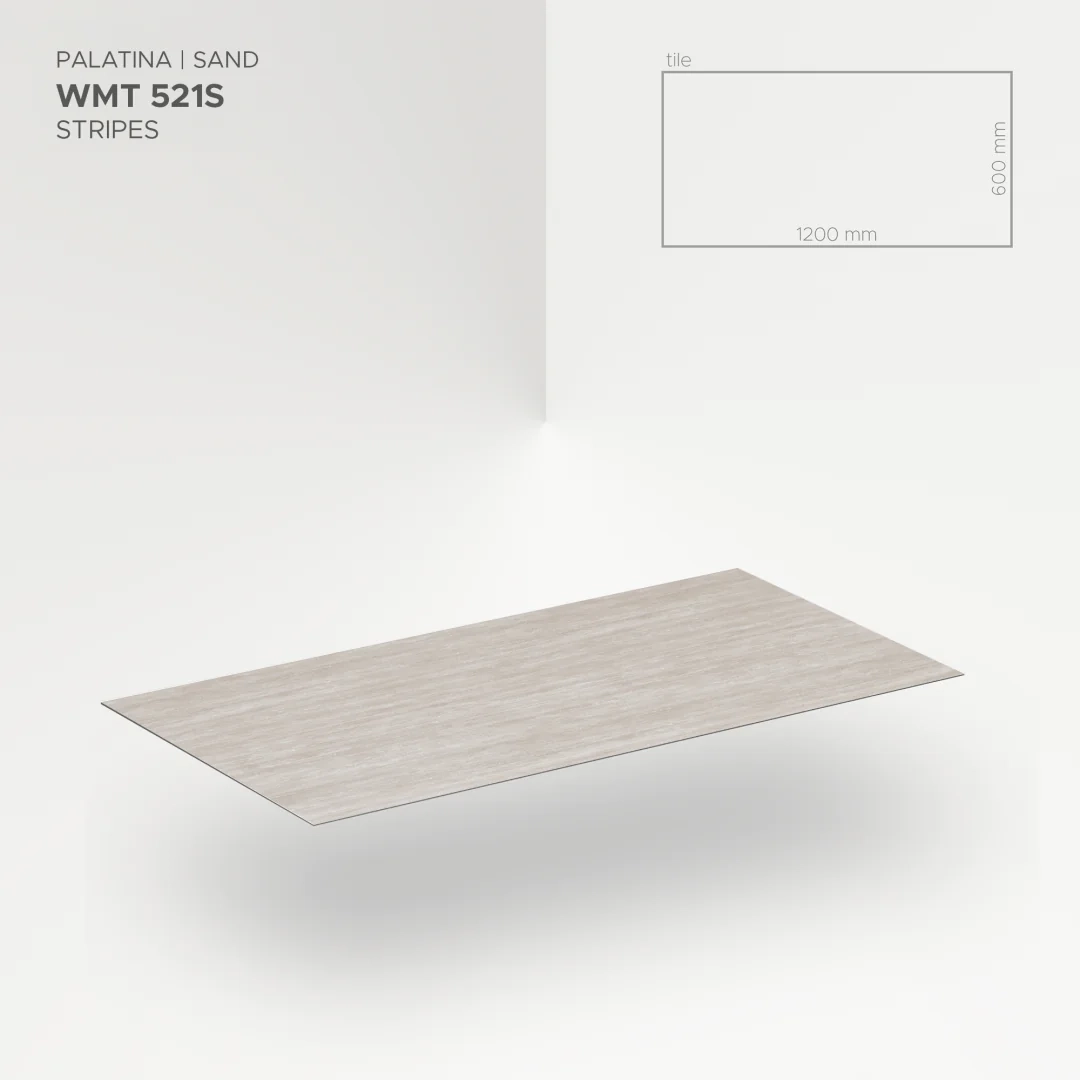 Płytka mineralna Modee Palatina Sand – Stripes, 1200 × 600 mm (WMT521S)