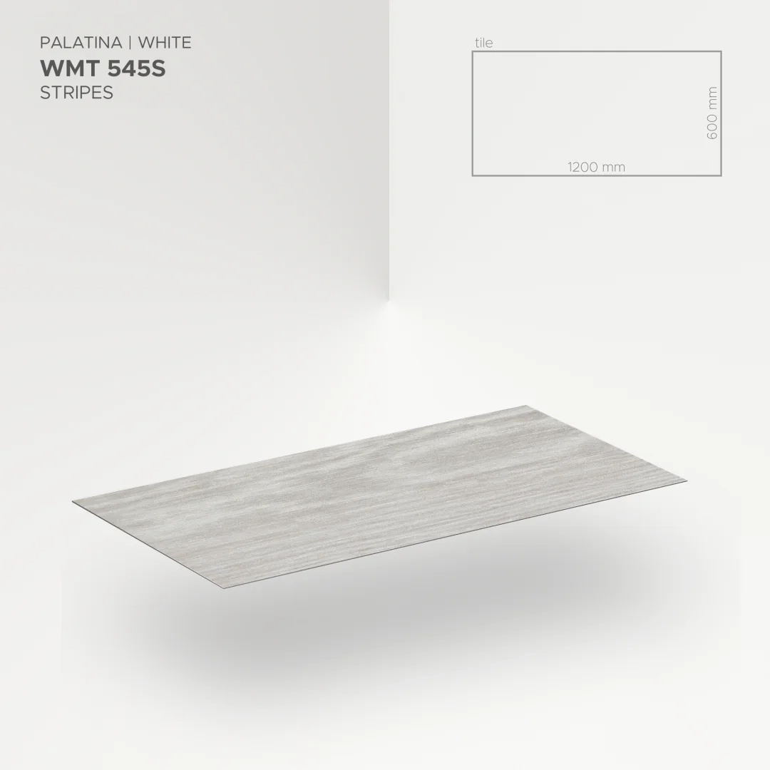 Płytka mineralna Modee Palatina White – Stripes, 1200 × 600 mm (WMT545S)